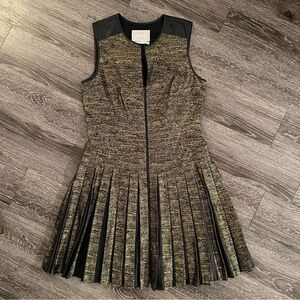 Jason Wu Gold Silk Pleated Dress